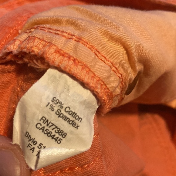 J. Crew corduroy Toothpick Pants Ankle Zipper size 28 coral - Picture 3 of 5